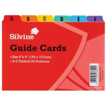 Silvine A-Z Guide Cards 5" x 3"