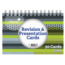 Silvine White Spiral Revision Cards 50s