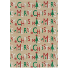 Xmas 2M Glitter Kraft Wrap 3 asst