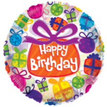 Happy Birthday Foil Balloon Bows/Parcels