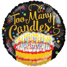 Too Many Candles Foil Balloon