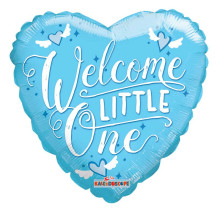 Welcome Little One Foil Balloon Blue