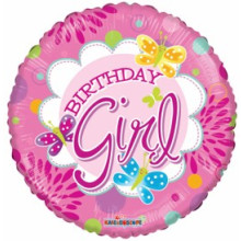Birthday Girl Foil Balloon Pink
