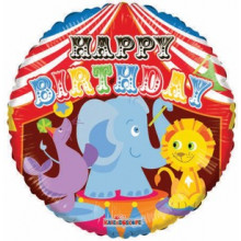 Happy Birthday Foil Balloon Circus