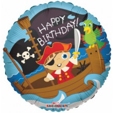 Happy Birthday Foil Balloon Pirate