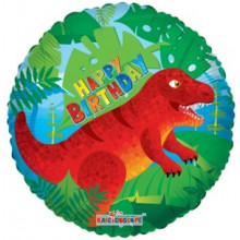 Happy Birthday Foil Balloon Dinosaur