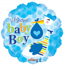 Welcome Baby Boy Foil Balloon
