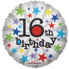 16th Birthday Foil Balloon Male