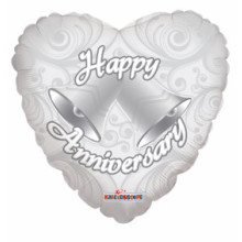 Happy Anniv Heart Shape Foil Balloon