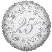 25th Wedding Anniversary Foil Balloon