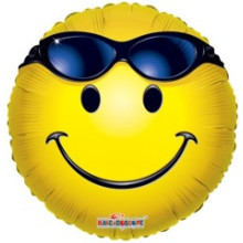 Smiley/Sunglasses Foil Balloon