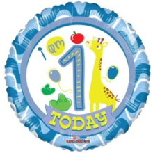 1st Birthday Male Foil Balloon