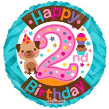 Age 2 Pink Foil Balloon