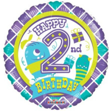 Age 2 Blue Foil Balloon