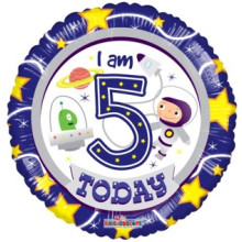 Age 5 Space Foil Balloon