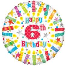 Age 6 Candles Foil Balloon
