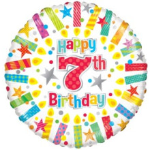 Age 7 Candles Foil Balloon