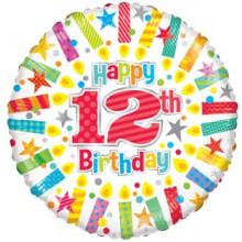Age 12 Candles Foil Balloon