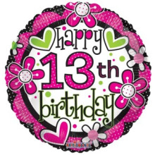 Happy 13th Female Foil Balloon