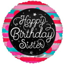 Happy Birthday Sister Foil Balloon