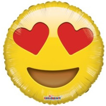 Emoji Smiley In Love Foil Balloon