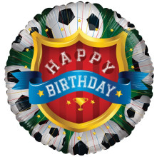 Happy Birthday Football Foil Balloon