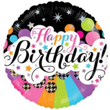 Happy Birthday Holographic Foil Balloon