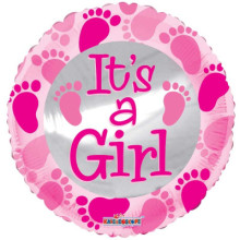 Baby Girl Holographic Foil Balloon
