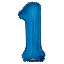 34" Blue Number '1' Foil Balloon