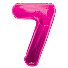 34" Magenta Number '7' Foil Balloon