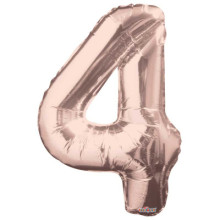 34" Rose Gold Number '4' Foil Balloon