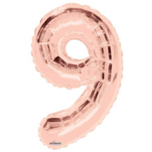 34" Rose Gold Number '9' Foil Balloon