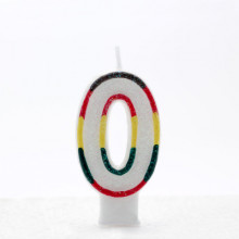 Coloured Numeral 0 Candle CN1000
