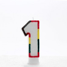 Coloured Numeral 1 Candle CN1001