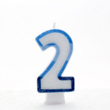 Blue Numeral 2 Candle CN1012