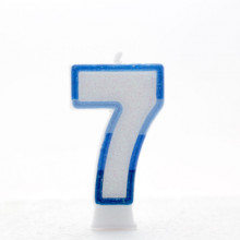 Blue Numeral 7 Candle CN1017