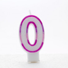 Pink Numeral 0 Candle CN1020