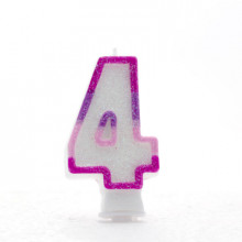 Pink Numeral 4 Candle CN1024