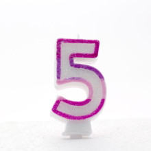 Pink Numeral 5 Candle CN1025