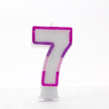 Pink Numeral 7 Candle CN1027