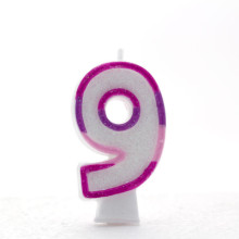 Pink Numeral 9 Candle CN1029