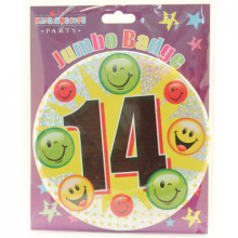 Age 14 Unisex 150mm Large Badge