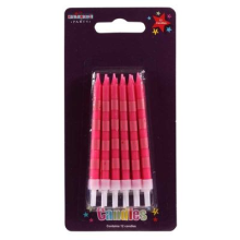 Stripe Pink Straight Candles