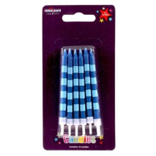 Stripe Blue Straight Candles