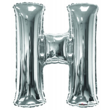 Foil Balloon Letters Silver 'H'