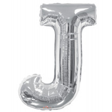 Foil Balloon Letters Silver 'J'