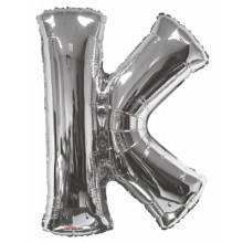 Foil Balloon Letters Silver 'K'