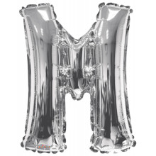 Foil Balloon Letters Silver 'M'