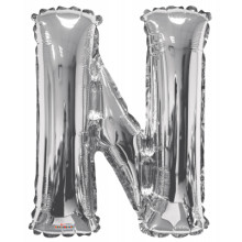 Foil Balloon Letters Silver 'N'