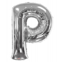 Foil Balloon Letters Silver 'P'